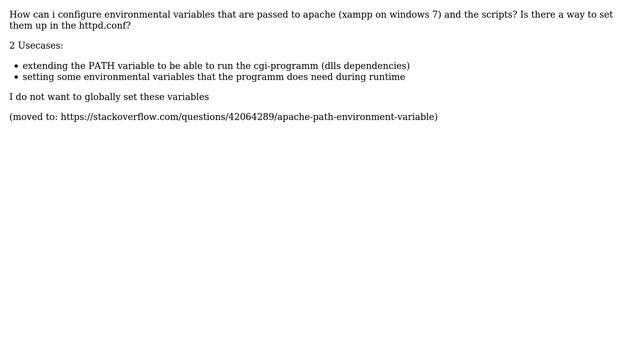 Apache Path environment variable смотреть онлайн