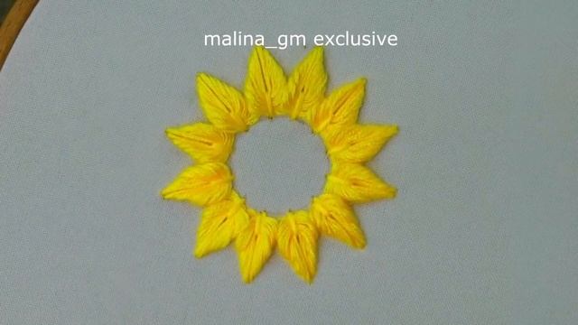 How To Embroider A Sunflower | 3D Floral Embroidery