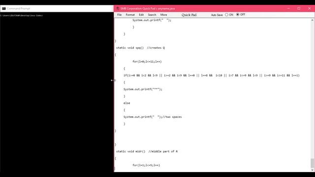 How to print any name or word in Star pattern using for loop in Java by user input. смотреть онлайн