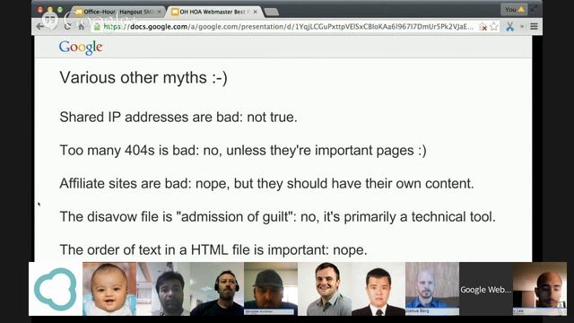 English Google Webmaster Central office-hours hangout on best practices смотреть онлайн
