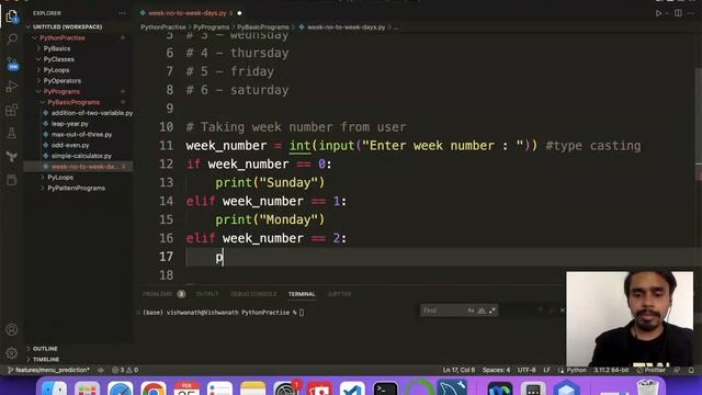 Python Program to Input Week number and Output Week Days | Python Tutorial in Hindi #25 смотреть онлайн