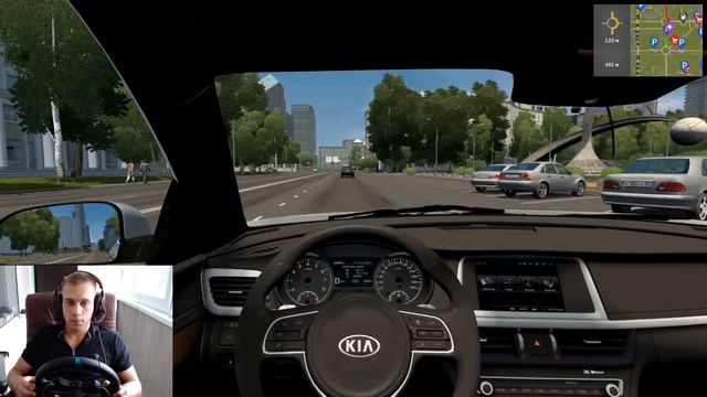 РАБОТАЮ В ЯНДЕКС ТАКСИ НА KIA OPTIMA - CITY CAR DRIVING + LOGITECH G29 смотреть онлайн