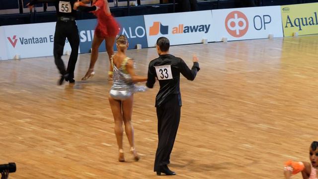 UMBERTO GAUDINO & LOUISE HEISE - SAMBA, WDSF Finnish Open 2018