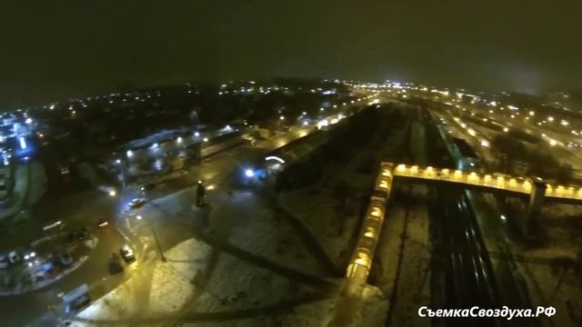 Ночная аэросъемка Подольска смотреть онлайн