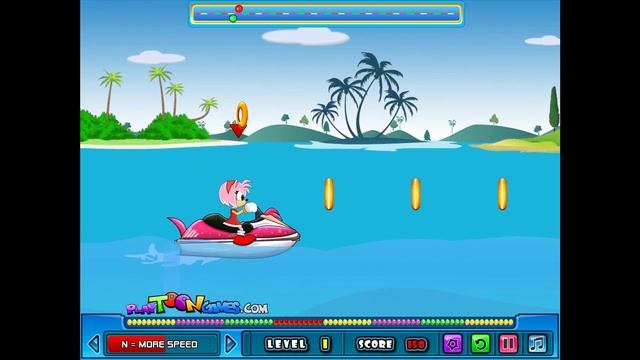 Amy Rose vs. Sonic Jetski Racing! (Fan Game) Playthrough смотреть онлайн