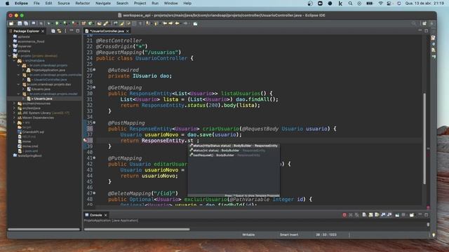 Projeto Web API Java Spring Boot - 8 (Melhorias/ResponseEntity) смотреть онлайн