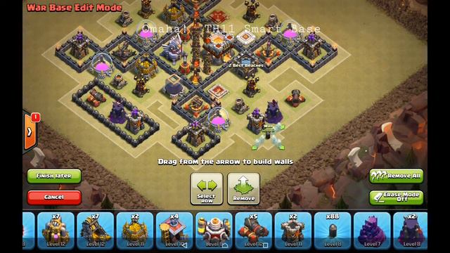 First ever SMART base in Clash of Clans! Omaha TH11 base build смотреть онлайн