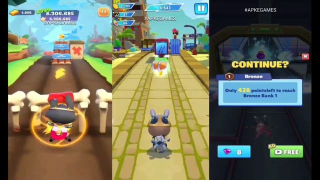 Talking Tom Hero Dash vs Talking Tom Gold Run 2 vs Runner Heroes Endless Skating Gameplay смотреть онлайн