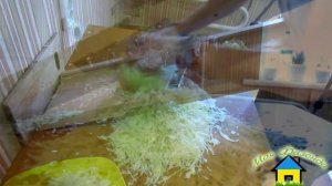 Шинковка деревянная на 4 ножа, измельчитель для капусты