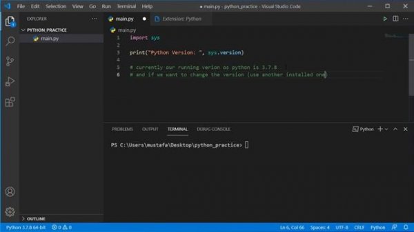 Change Python Compiler in Visual Studio Code