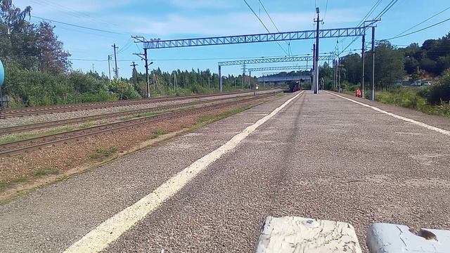 Тепловоз ТЭМ2-7257 на станции Бронка. смотреть онлайн