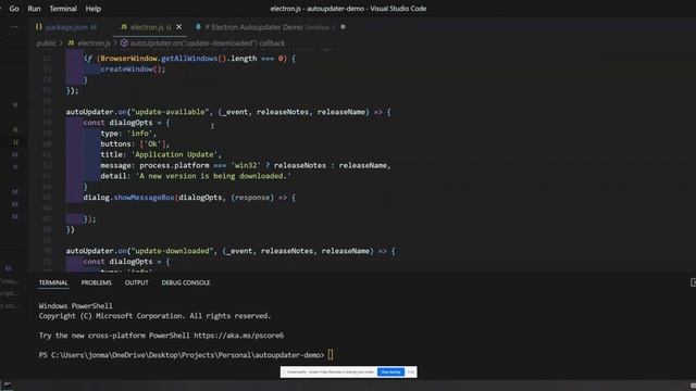Electron autoupdater part 1 смотреть онлайн