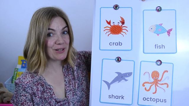 Vocabulary Game: Animal Actions. Sea Animals - Preschool English with Sarah смотреть онлайн