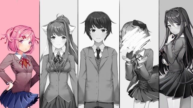 JUST MONIKA: A DDLC Song Lyrics Video (Music By Random Encounters)