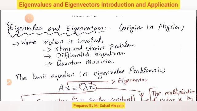 Numerical Analysis L#15 Eigen Value and Eigen Vector Intro and Application смотреть онлайн