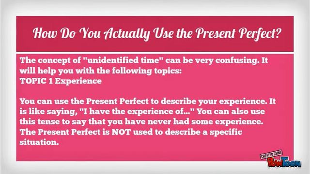 Present Perfect presentation (animated) смотреть онлайн