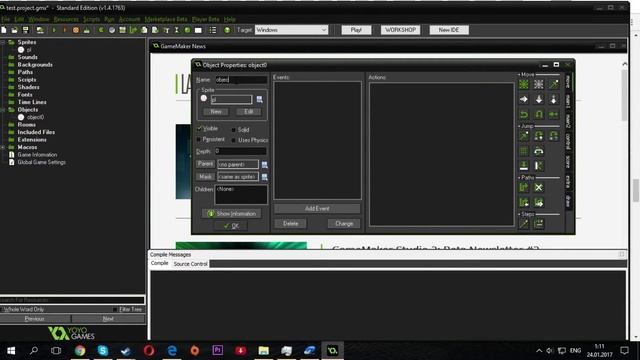 GameMaker: Studio - Урок 01. Движение персонажа смотреть онлайн