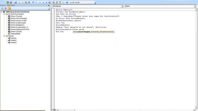Excel VBA Tutorial 16 - Workbook Open Event смотреть онлайн
