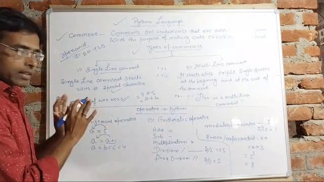 Python Class 9 | What's Comments And Operator | comments क्या है | assignment operator | смотреть онлайн
