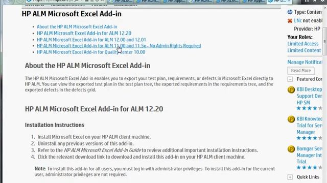 Locate Install MS Excel Addin for HP ALM QC смотреть онлайн