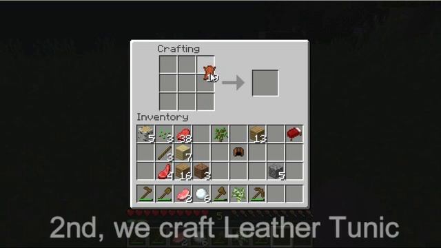 Minecraft Survival: How to Make Leather Armors(Cap, Tunic, Pants, Boots) смотреть онлайн