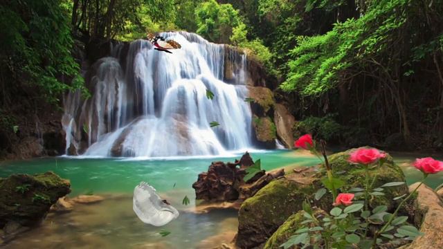 Calm Relaxing Meditation Music with Nature Sounds | Birds and Waterfall смотреть онлайн