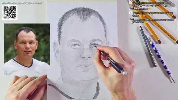 Как нарисовать Тимура карандашом поэтапно  (СТРИМ) / How to draw Timur (Live)