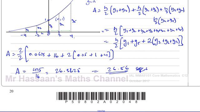 [P2] C12, (IAL), WMA01/01, October 2017, Q9, The Trapezium Rule - Approximations смотреть онлайн