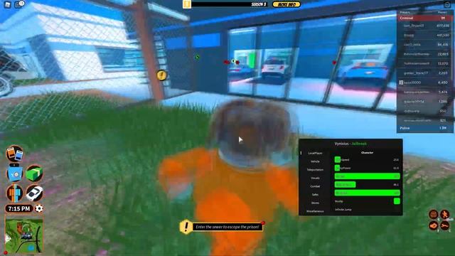 Roblox Jailbreak Script GUI (ESP - NO CLIP - Alot More) !! смотреть онлайн