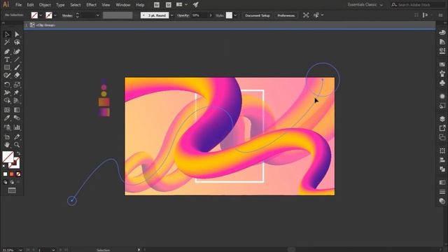 Liquid Color Background Design | Adobe Illustrator Tutorial смотреть онлайн