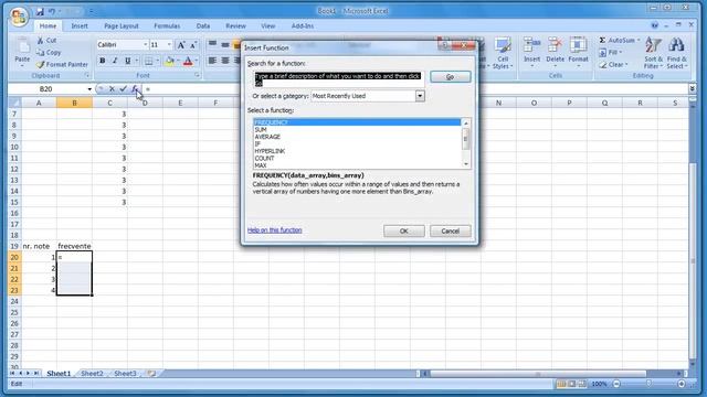 Analiza statistica - Distributia frecventelor cu Excel 2007 смотреть онлайн
