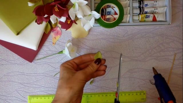 Гребешок для волос с цветами фрезии/DIY/Anna Shusta. смотреть онлайн