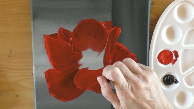 Rote Rose Malen Acrylfarben leicht für Anfänger - Red Rose Acrylic Painting Easy for Beginners смотреть онлайн