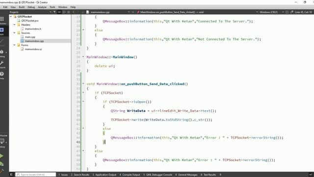 Qt C++ Network Application Tutorial | Qt QTcpSocket | Communication Over TCP/IP смотреть онлайн