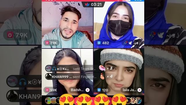 Waliullah funny tik tok live with badsha and zoya ,❤️ смотреть онлайн