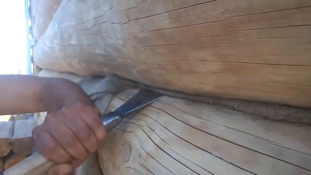Конопатка сруба льноватином смотреть онлайн