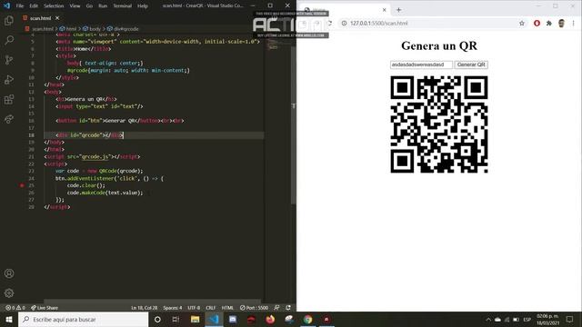 generar QR con javascript смотреть онлайн