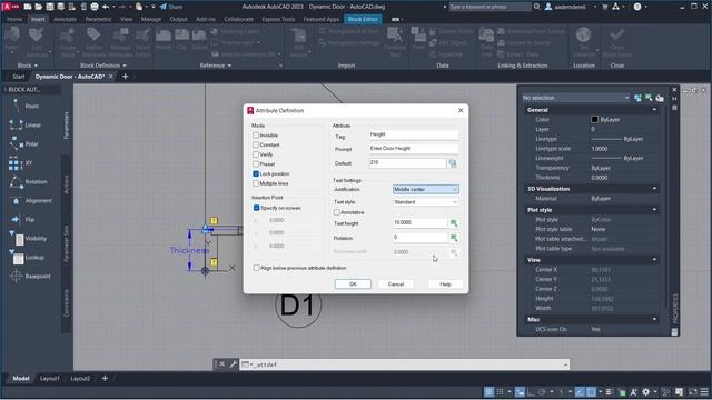 Create Your Dynamic Door - AutoCAD смотреть онлайн