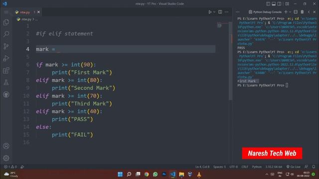 If Elif Function Using Python смотреть онлайн