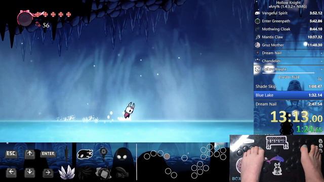 (6/16) Hollow Knight w/o hands; Any% 1.4.3.2+ NMG: Dream Nail IL in 2:43.56 смотреть онлайн
