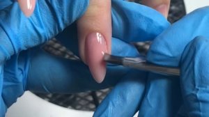 Переходим С БАЗЫ НА ГЕЛЬ / укрепление без опила / смена формы на миндаль / мраморный дизайн ногтей