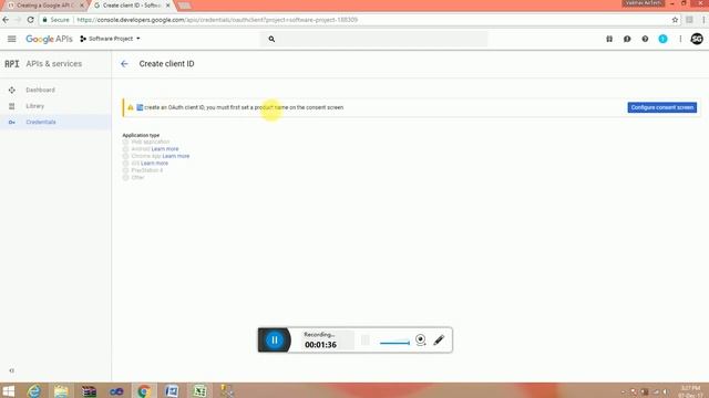 Google API Console project client ID And Client Secret смотреть онлайн
