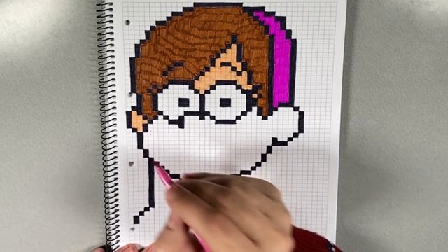 Рисуем Мейбл Пайнс из Гравити Фолз. Рисунки по клеточкам смотреть онлайн