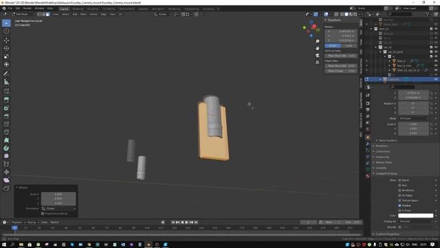Кожух для кронштейна. Моделирование под 3D печать в Blender смотреть онлайн