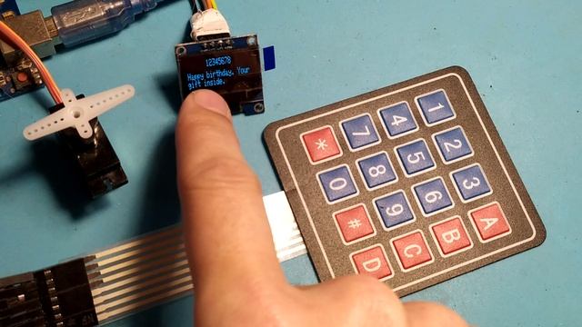 Ардуино кодовый замок серво oled дисплей смотреть онлайн