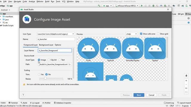 How to Change App Icon in Android Studio | set launcher icon in Android Studio смотреть онлайн