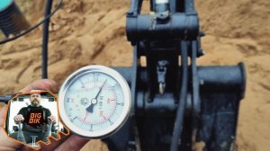 Экскаватор Kubota RX-502 замеряем обратное давление линии слива