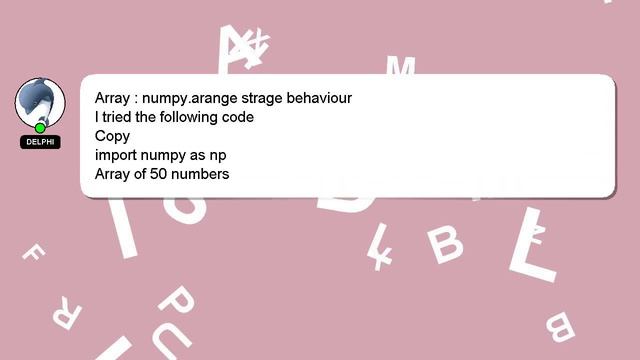 Array : numpy.arange strage behaviour смотреть онлайн