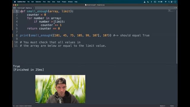 Codewars (Python?) | Small enough? - Beginner | kyu7 смотреть онлайн