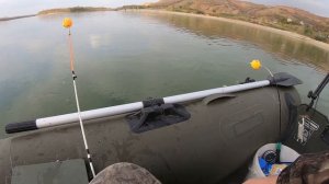 Удачная рыбалка с лодки. Снасть - кольцо.